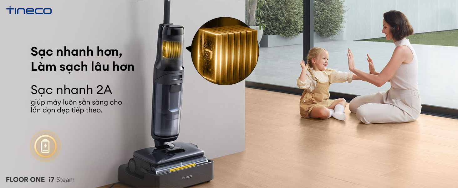 Máy hút bụi lau sàn khô ướt Tineco Floor One i7 Steam 